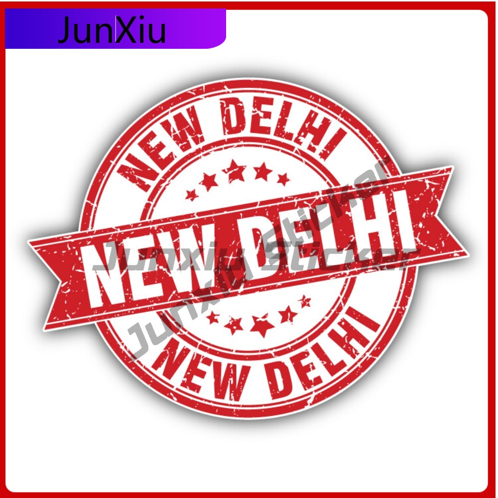 Car Accessories Delhi - New Delhi Creative Sticker Travel Stamp