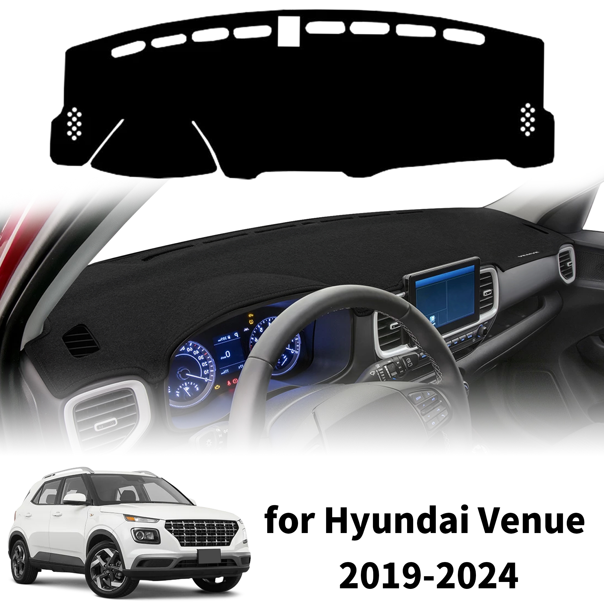 Car Anti-Slip Dashboard Mat - for Hyundai Venue 2024 2023-2019 Custom