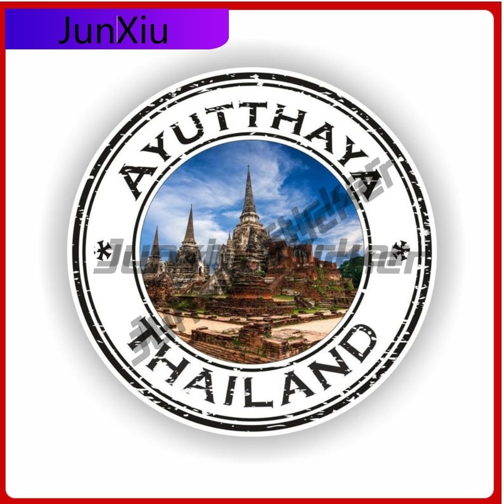 Car Accessories Thailand - Ayutthaya Thailand Seal Sticker Round Flag