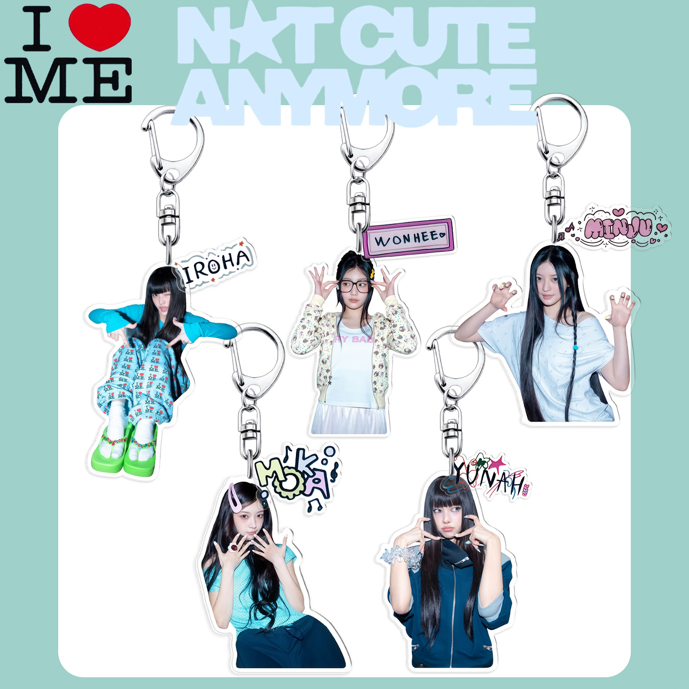 Car Accessories Hanging - Illit Keychain, Wonhee, Iroha, Yunah, Moka,
