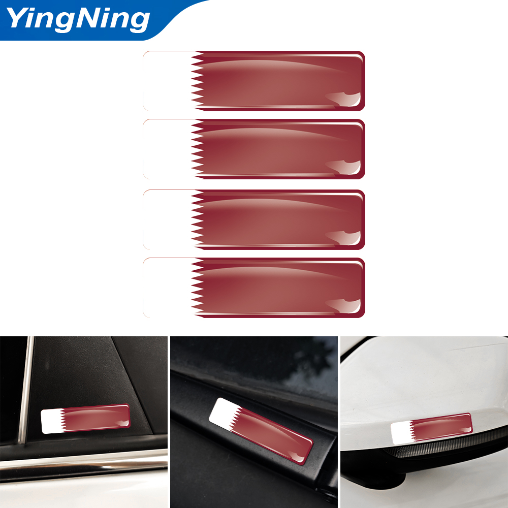 4PCS Qatar Flag Sticker Vinyl  - Car Accessories Qatar incelemesi ve fiyatı