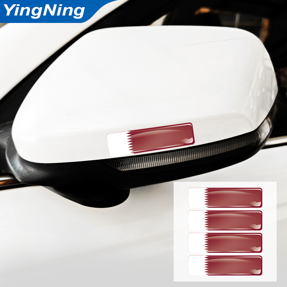 4PCS Qatar Flag Sticker Vinyl  - Car Accessories Qatar incelemesi ve fiyatı