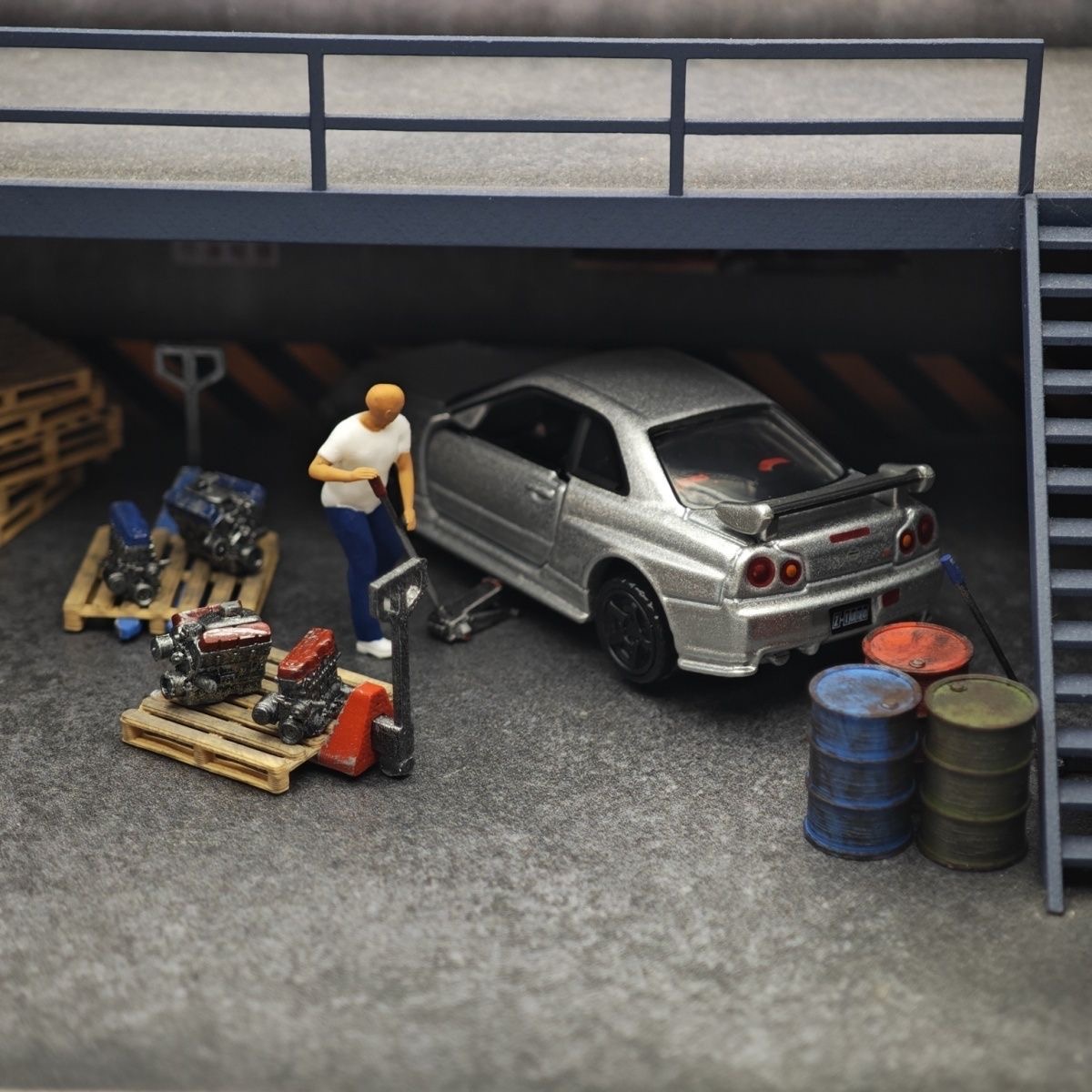 1:64 Car Model Repair Shop Sce - Car Accessories For Decoration incelemesi ve fiyatı