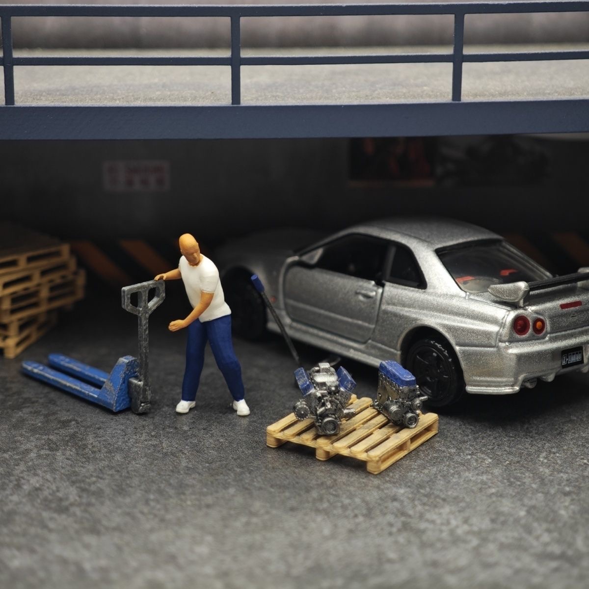 1:64 Car Model Repair Shop Sce - Car Accessories For Decoration incelemesi ve fiyatı