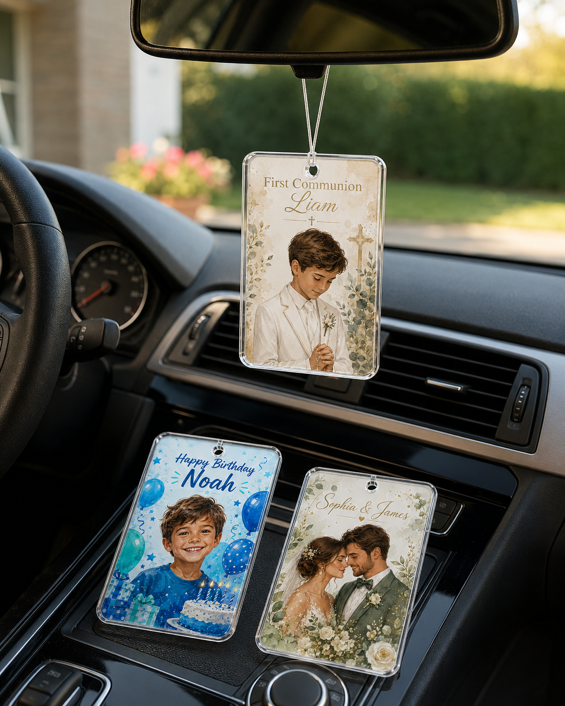 2D Flat, Custom Photo Car Hang - Car Accessories Hanging incelemesi ve fiyatı