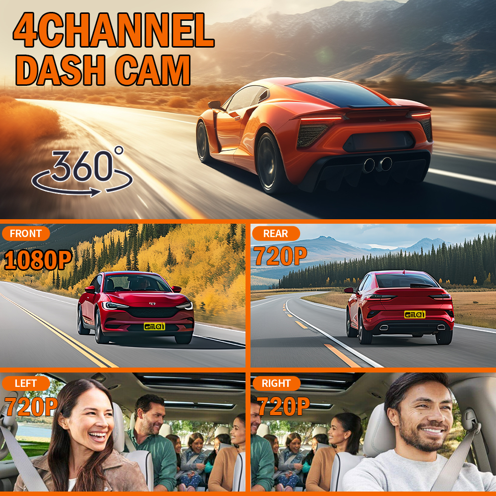 Car 4Ch Dash cam 360° WIFI Vid - Car Accessories Thailand incelemesi ve fiyatı