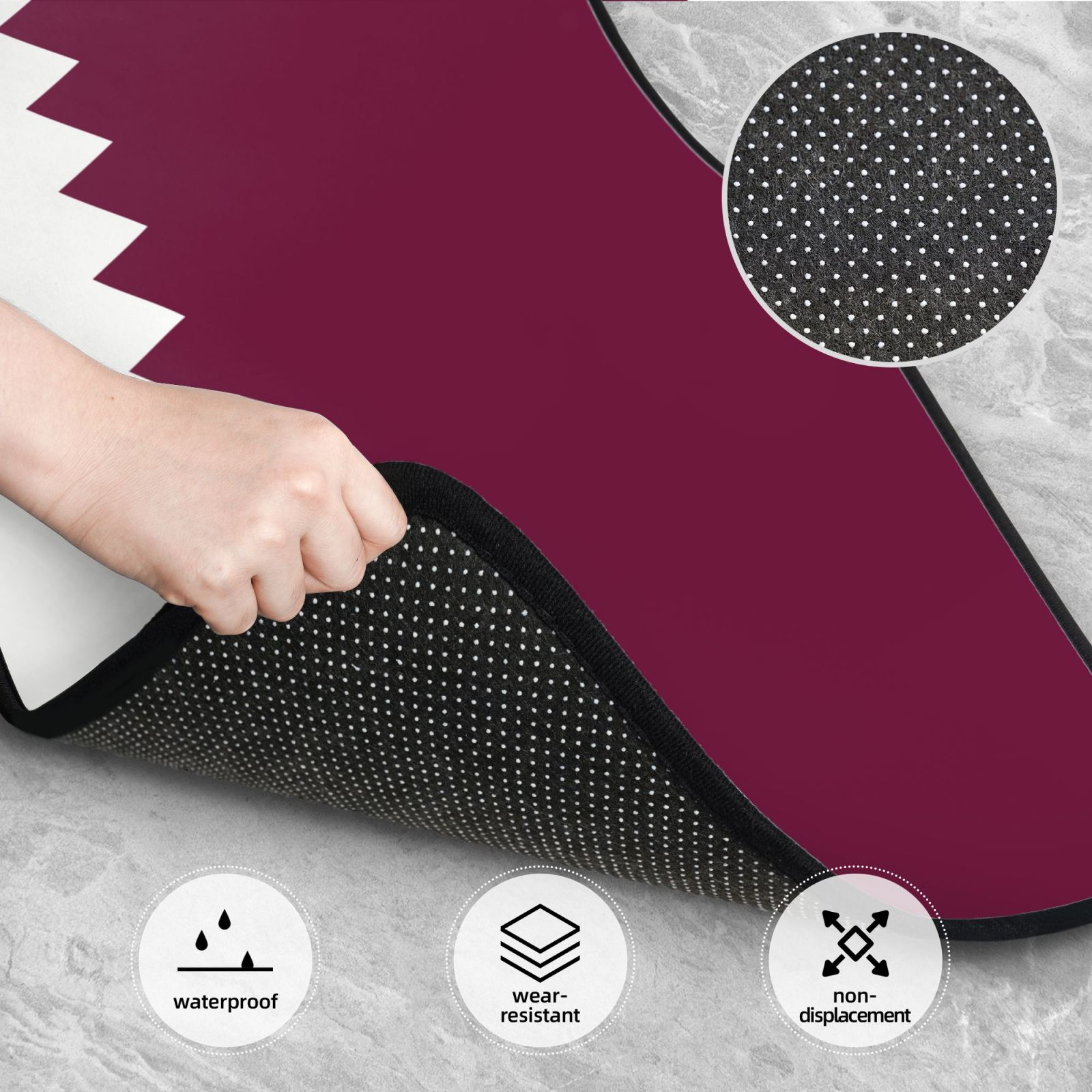 Flag of Qatar Pattern Car Floo - Car Accessories Qatar incelemesi ve fiyatı